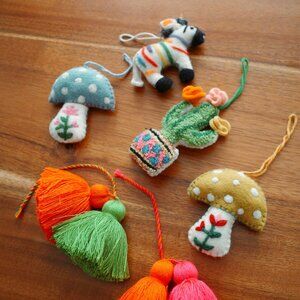 World Market Ornaments & Guatemalan Pom Poms